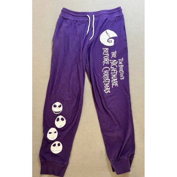 The Nightmare Before‎ Christmas Pants Womens M Drawstring Jogger Pants 28x26 - Picture 1 of 11
